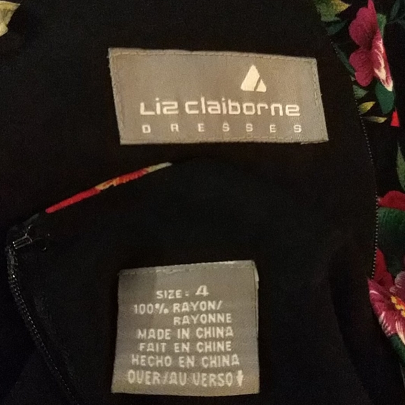 vintage LIZ CLAIBORNE floral dress S - Picture 9 of 9